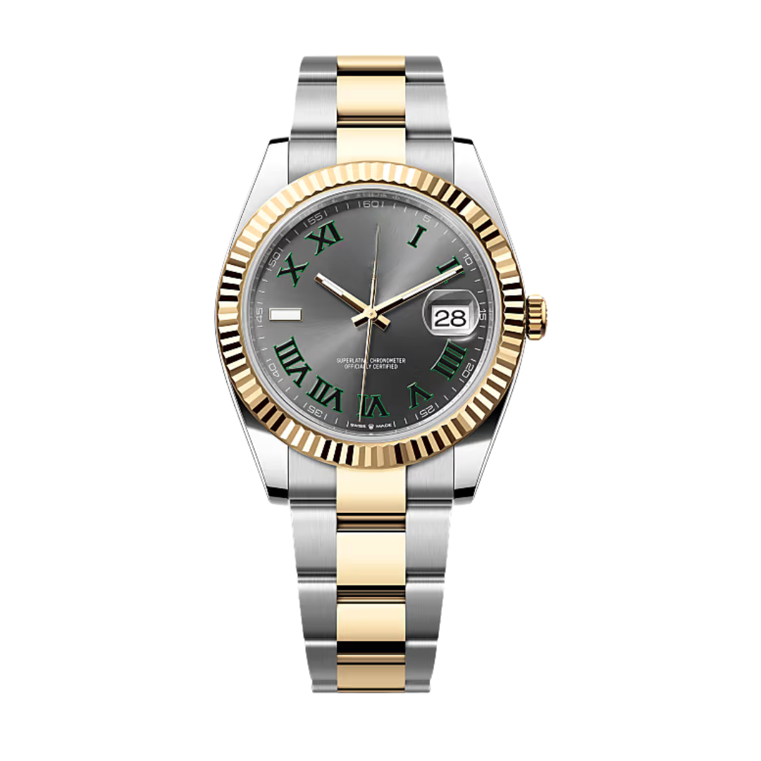 Classic Date 41 – Gray Dial | Roman Indices | Bicolor Stainless Steel & Gold Tone